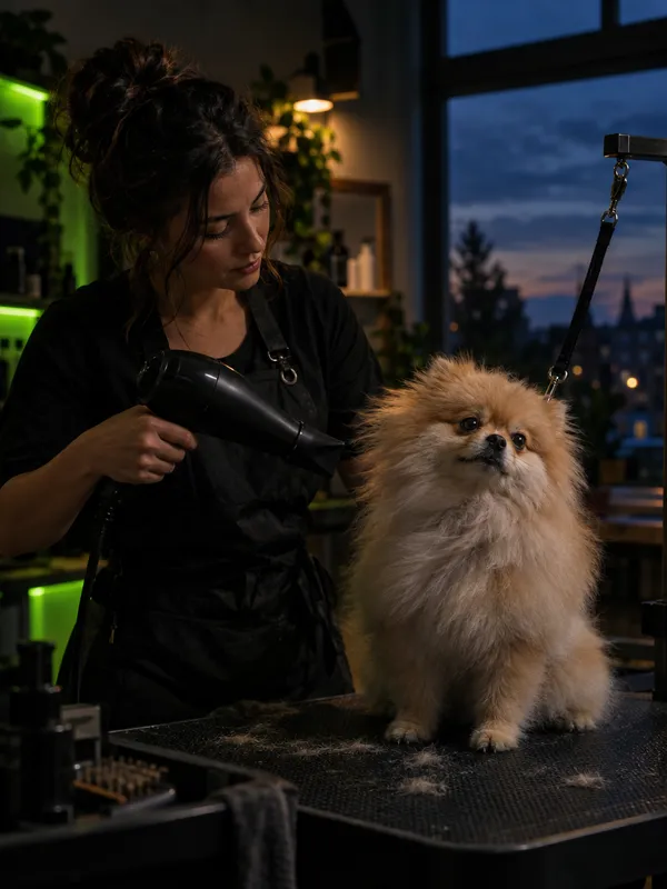Pet groomers at work in South Florida